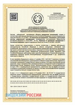 Приложение к сертификату для ИП Туапсе Сертификат СТО 03.080.02033720.1-2020